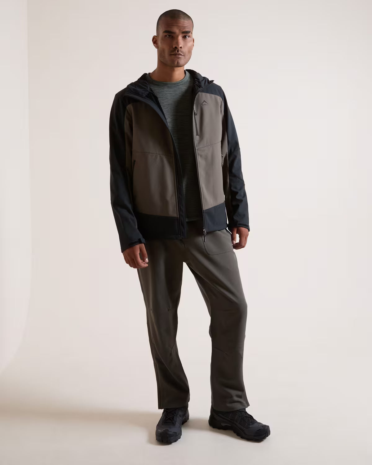K-WAY Men's Wolf 3-Ply Hooded Softshell Jacket