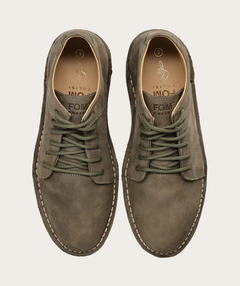 FOM x Kolisi Standard Zwide Men's Vellies - Dark Olive