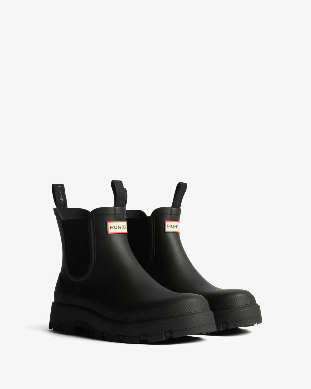 Hunter Unisex black elements elastic chelsea boot