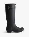 Hunter Women's black tartan lining tall wellington boot