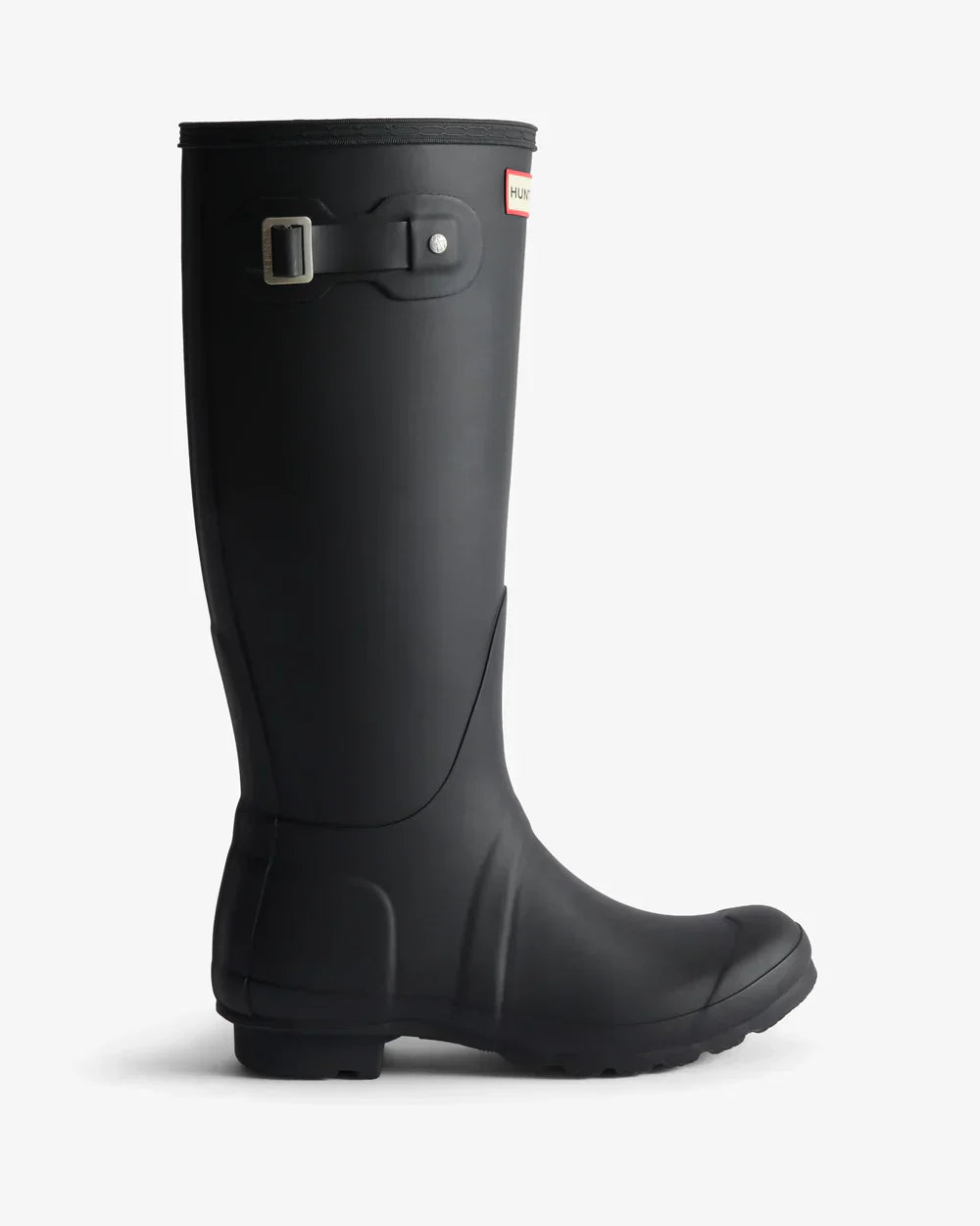 Hunter Women's black tartan lining tall wellington boot