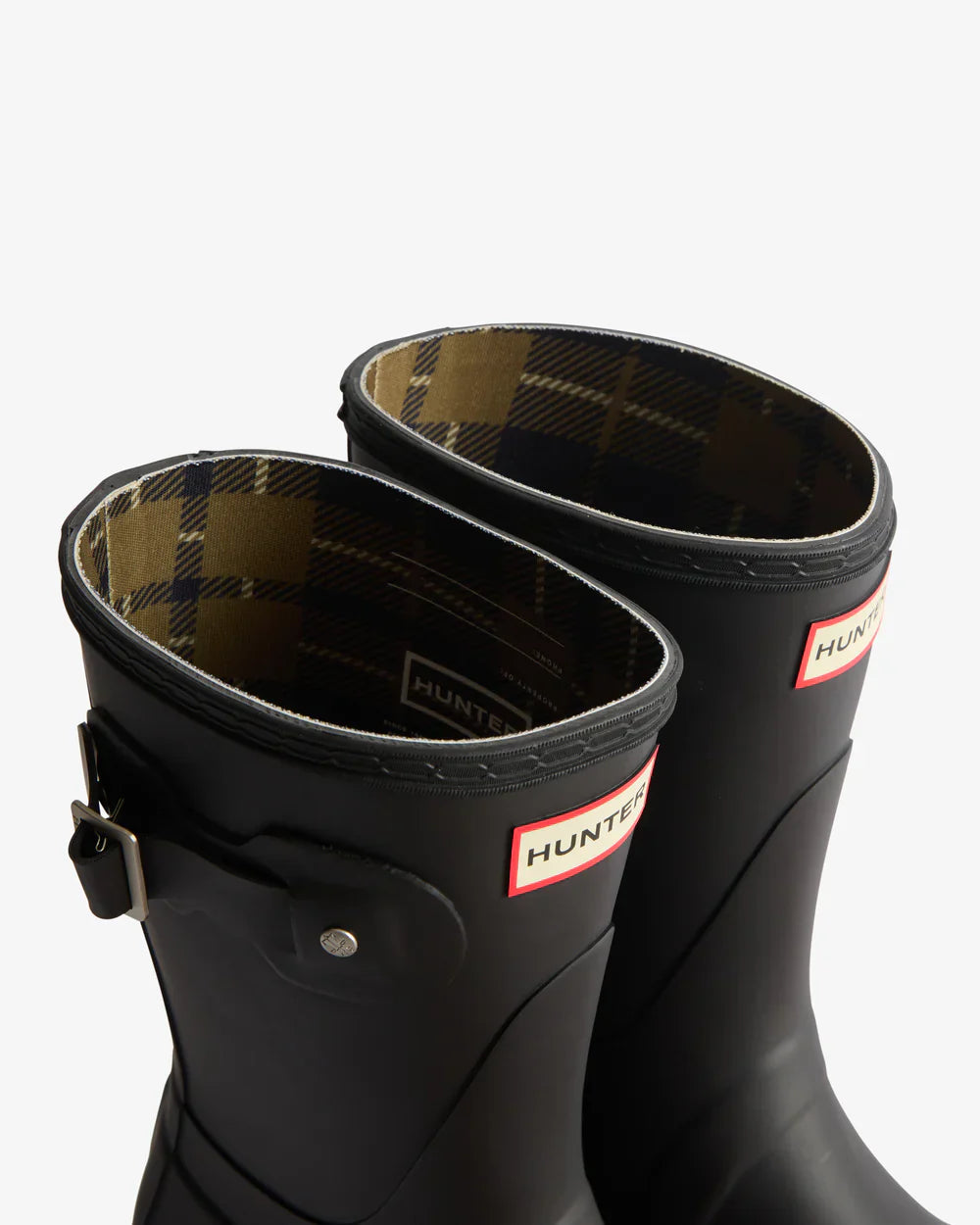 Hunter Women's tartan lining short wellington boot