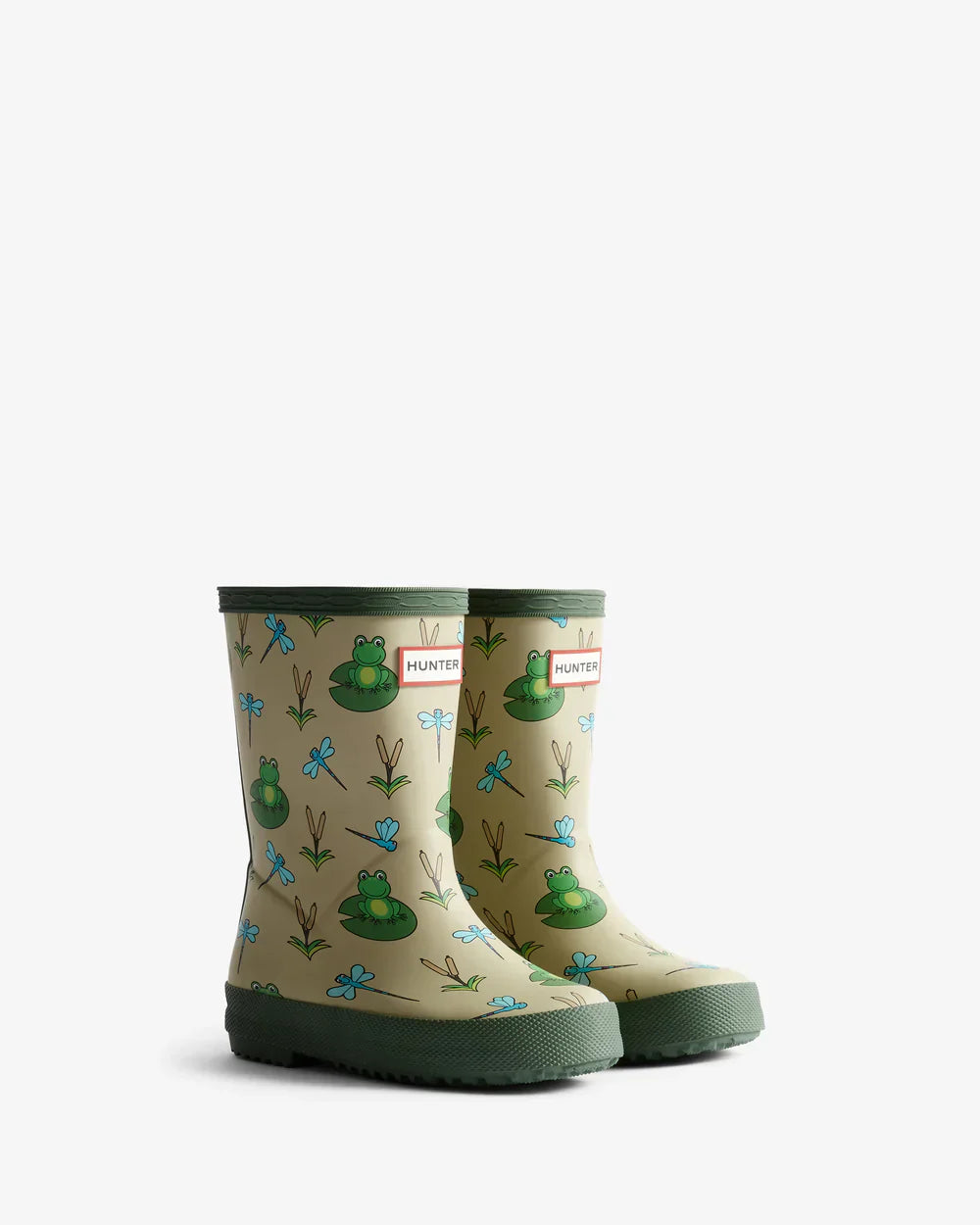 Hunter Original kids first (18 months-8 years) lily pad print wellington boot