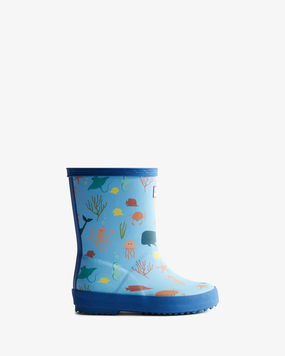 Hunter Original kids first (18 months-8 years) ocean print wellington boot