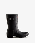 Hunter Women's black original short wellington boot