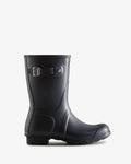 Hunter Women's navy original short wellington boot