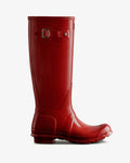 Hunter Women's military red original tall gloss wellington boot
