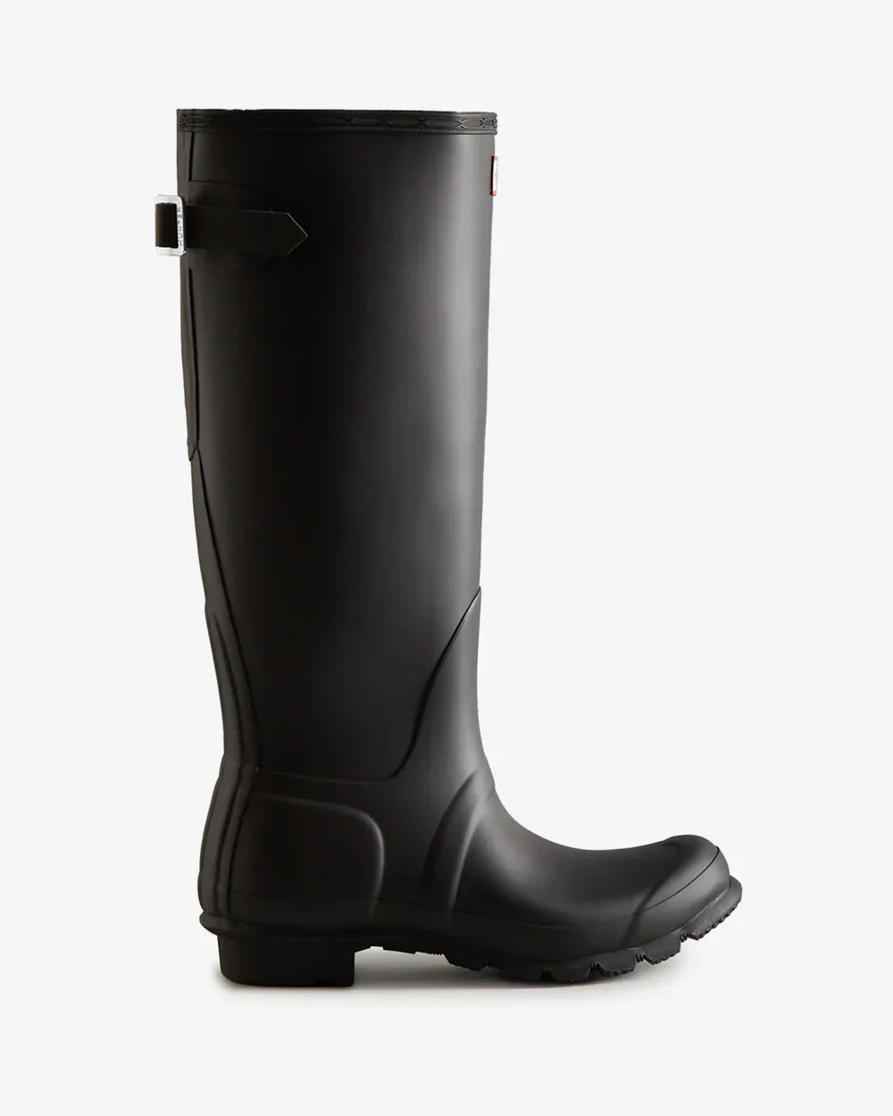 Hunter Women's black tall back adjustable wellington boot