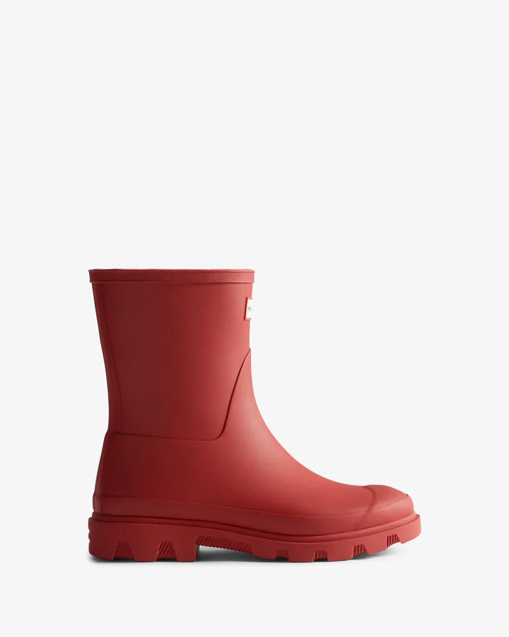 Hunter Women's military red downpour short wellington boot